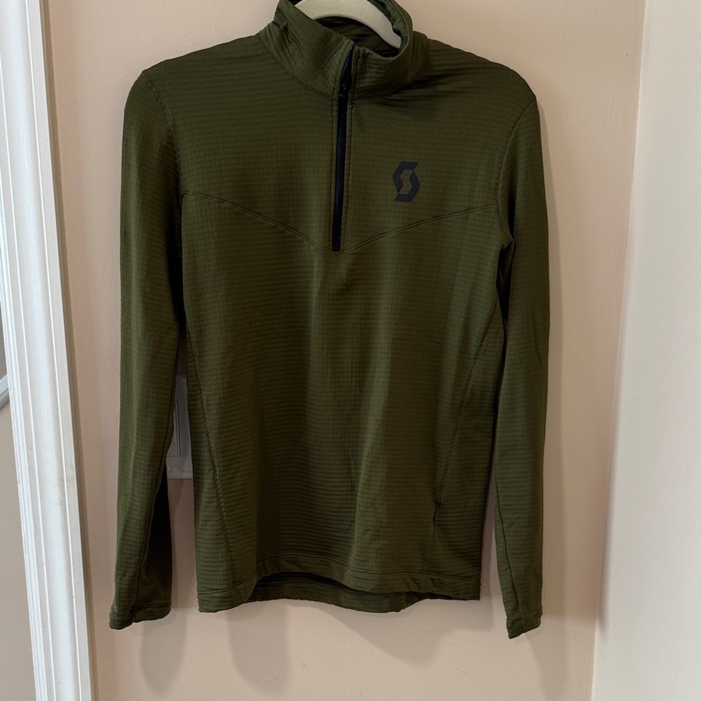 Scott Tech Jersey Green Quarter-Zip Pullover